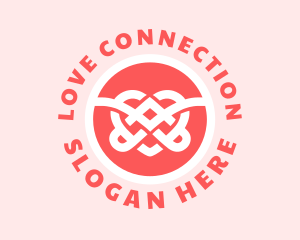 Heart Knot Romance logo design