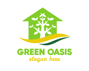 Green House Tree logo design