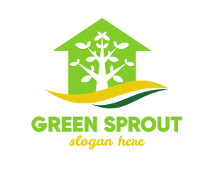 Green House Tree logo design