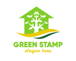 Green House Tree logo design