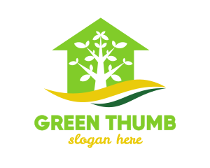 Green House Tree logo design