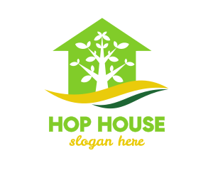 Green House Tree logo design