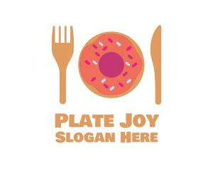 Sweet Donut Dessert Knife & Fork logo