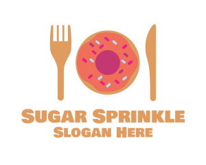 Sweet Donut Dessert Knife & Fork logo