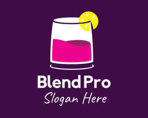 Wine Cocktail Drink logo design