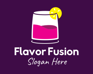 Wine Cocktail Drink logo design