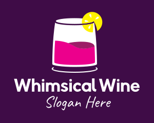 Wine Cocktail Drink logo design