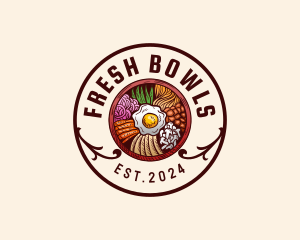 Korean Bibimbap Bowl logo design