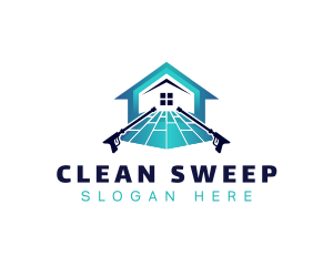 Floor Pressure Washing Cleaning logo design