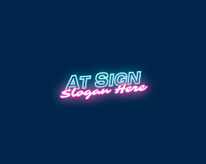 Tilted Neon Sign logo design