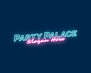 Tilted Neon Sign logo design