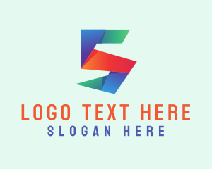 Colorful Geometric  Letter S logo