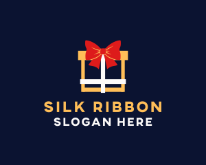 Ribbon Gift Present logo design