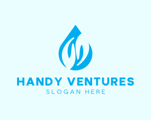 Water Droplet Hands logo