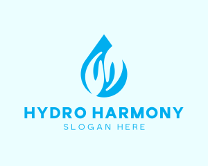 Water Droplet Hands logo