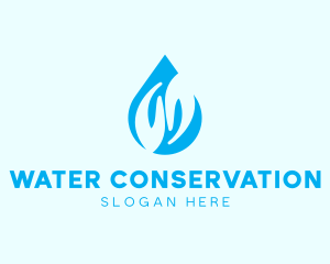 Water Droplet Hands logo