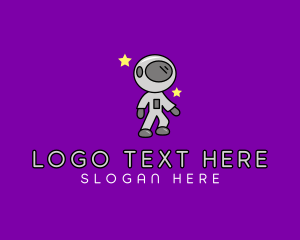 Astronaut Spacesuit Cartoon logo