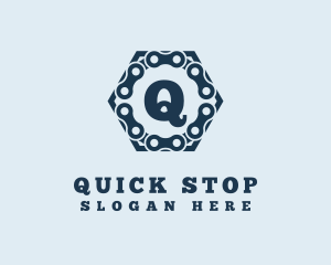 Bike Chain Hexagon logo design