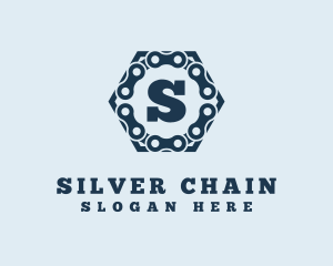 Bike Chain Hexagon logo design