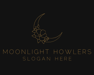 Mystic Moon Flower logo design