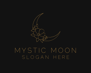 Mystic Moon Flower logo design