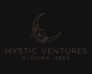 Mystic Moon Flower logo design