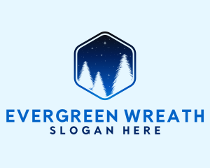 Winter Pine Tree logo design