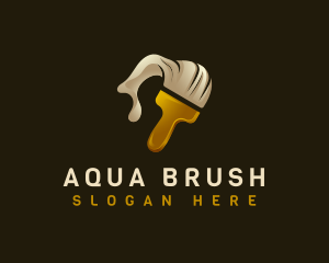 Paint Splash Brush logo design