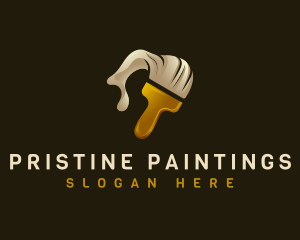 Paint Splash Brush logo design