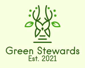 Green Forest Owl  logo design