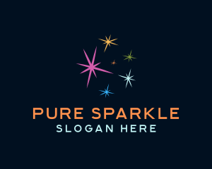 Sparkle Burst Fireworks logo design