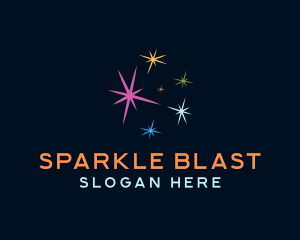 Sparkle Burst Fireworks logo design