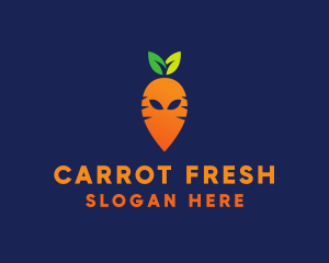 Alien Carrot Gamer logo design