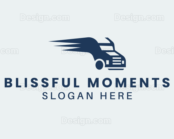 Blue Freight Vehicle Logo