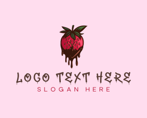 Chocolate - Lustful Chocolate Strawberry logo design