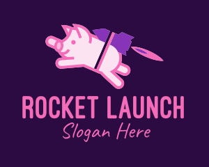 Flying Pig Rocket logo design