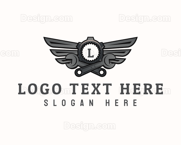 Industrial  Wrench Mechanic Logo