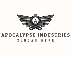 Industrial  Wrench Mechanic logo design