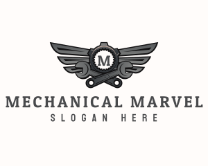 Industrial  Wrench Mechanic logo design