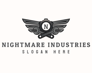 Industrial  Wrench Mechanic logo design