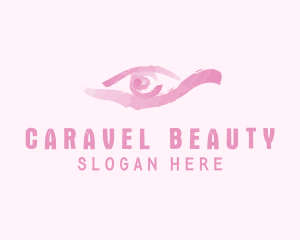 Beauty Eye Paintbrush logo design