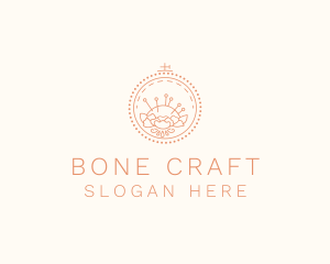 Flower Stitching  Craft logo design