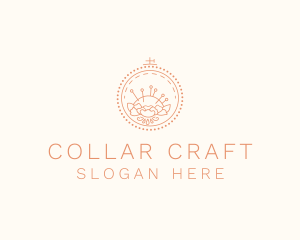 Flower Stitching  Craft logo design