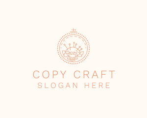 Flower Stitching  Craft logo design