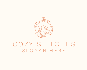 Flower Stitching  Craft logo design