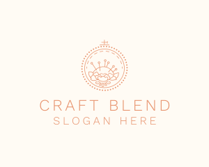 Flower Stitching  Craft logo design