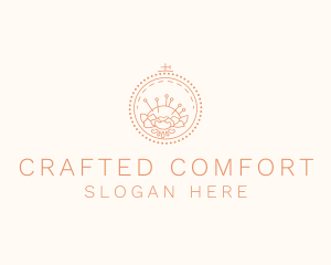 Flower Stitching  Craft logo design