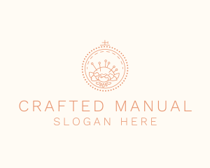 Flower Stitching  Craft logo design