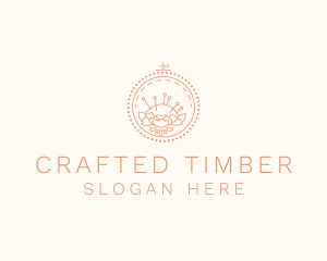 Flower Stitching  Craft logo design