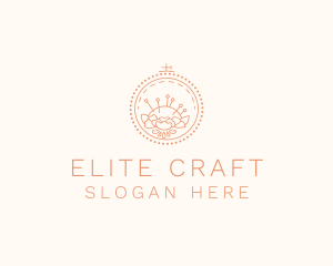 Flower Stitching  Craft logo design